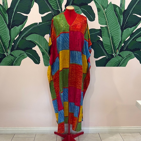 Colorful Patchwork Kaftan - Picture 1 of 6